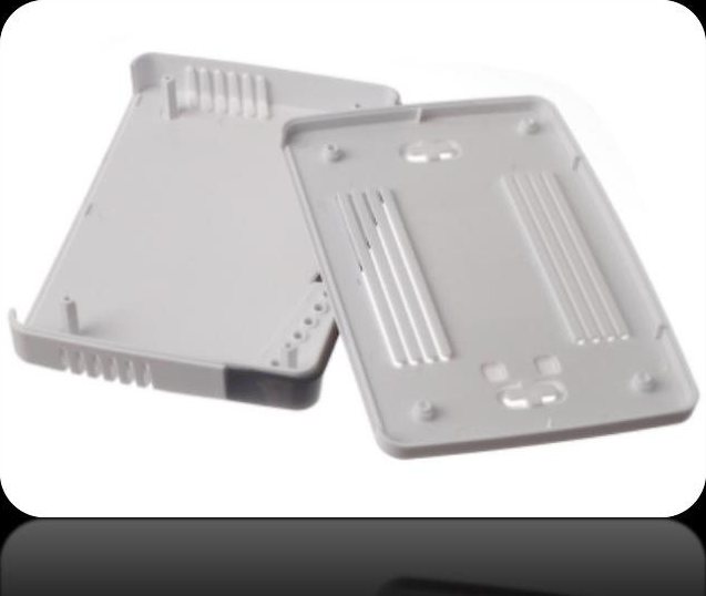 Network Device Housing Halves with Internal Ribs